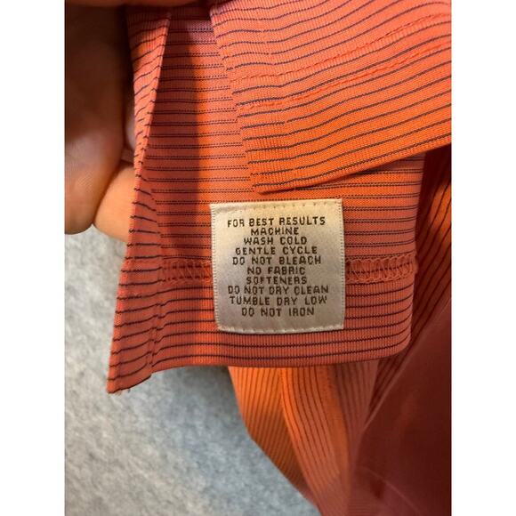 Peter Millar Pink Gray Stripe Summer Comfort Polo XL - Picture 5 of 5